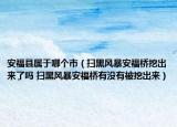安福县属于哪个市（扫黑风暴安福桥挖出来了吗 扫黑风暴安福桥有没有被挖出来）