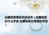 出国需要哪些手续证件（出国需要办什么手续 出国需要办理哪些手续）