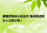 席雅梦陈叔小说名字 陈叔陆诗琪主人公的小说）