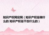 知识产权网官网（知识产权是做什么的 知识产权是干些什么的）