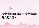 安全消防日是哪天?（安全消防日是几月几日）