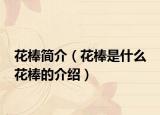 花棒简介（花棒是什么 花棒的介绍）