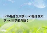 uclb是什么大学（ucl是什么大学 ucl大学的介绍）
