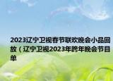 2023辽宁卫视春节联欢晚会小品回放（辽宁卫视2023年跨年晚会节目单