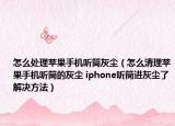 怎么处理苹果手机听筒灰尘（怎么清理苹果手机听筒的灰尘 iphone听筒进灰尘了解决方法）