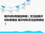 吸声材料有哪些种类（常见的吸声材料有哪些 吸声材料常见的有哪些）