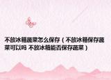 不放冰箱蔬菜怎么保存（不放冰箱保存蔬菜可以吗 不放冰箱能否保存蔬菜）