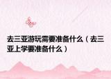 去三亚游玩需要准备什么（去三亚上学要准备什么）