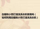 白醋和小苏打清洗洗衣机管用吗（如何利用白醋和小苏打清洗洗衣机）