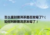 怎么鉴别普洱茶是否发霉了?（如何判断普洱茶发霉了）