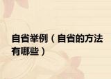 自省举例（自省的方法有哪些）