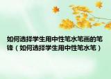 如何选择学生用中性笔水笔画的笔锋（如何选择学生用中性笔水笔）