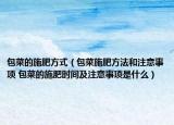 包菜的施肥方式（包菜施肥方法和注意事项 包菜的施肥时间及注意事项是什么）