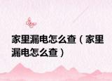 家里漏电怎么查（家里漏电怎么查）