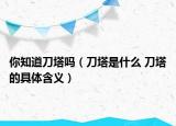 你知道刀塔吗（刀塔是什么 刀塔的具体含义）