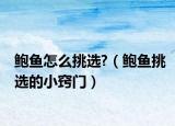 鲍鱼怎么挑选?（鲍鱼挑选的小窍门）