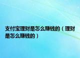 支付宝理财是怎么赚钱的（理财是怎么赚钱的）