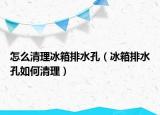 怎么清理冰箱排水孔（冰箱排水孔如何清理）