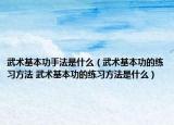 武术基本功手法是什么（武术基本功的练习方法 武术基本功的练习方法是什么）