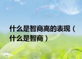 什么是智商高的表现（什么是智商）