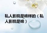 私人影院是啥样的（私人影院是啥）