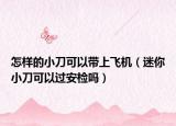 怎样的小刀可以带上飞机（迷你小刀可以过安检吗）