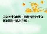 巴黎有什么别称（巴黎被称为什么 巴黎还有什么别称呢）