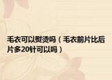 毛衣可以熨烫吗（毛衣前片比后片多20针可以吗）