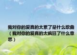 我对你的爱真的太累了是什么歌曲（我对你的爱真的太疯狂了什么意思）