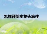 怎样预防水龙头冻住