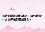 拉萨的别名是什么城?（拉萨被称为什么 拉萨的别名是什么）