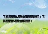 飞机票团体票如何退票流程（飞机票团体票如何退票）