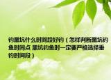 钓黑坑什么时间段好钓（怎样判断黑坑钓鱼时间点 黑坑钓鱼时一定要严格选择垂钓时间段）