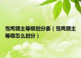 雪鹰领主等级划分表（雪鹰领主等级怎么划分）