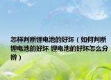 怎样判断锂电池的好坏（如何判断锂电池的好坏 锂电池的好坏怎么分辨）