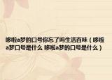 哆啦a梦的口号你忘了吗生活百味（哆啦a梦口号是什么 哆啦a梦的口号是什么）
