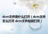 dcm文件用什么打开（dcm文件怎么打开 dcm文件如何打开）
