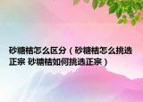 砂糖桔怎么区分（砂糖桔怎么挑选正宗 砂糖桔如何挑选正宗）