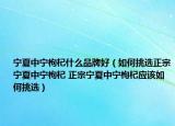 宁夏中宁枸杞什么品牌好（如何挑选正宗宁夏中宁枸杞 正宗宁夏中宁枸杞应该如何挑选）