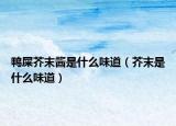 鸭屎芥末酱是什么味道（芥末是什么味道）