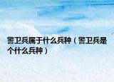 警卫兵属于什么兵种（警卫兵是个什么兵种）