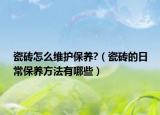 瓷砖怎么维护保养?（瓷砖的日常保养方法有哪些）