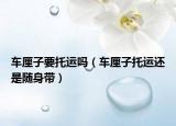 车厘子要托运吗（车厘子托运还是随身带）
