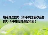 榴莲挑选技巧（新手挑选紫砂壶的技巧 新手如何挑选紫砂壶）