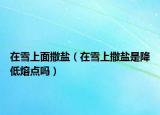 在雪上面撒盐（在雪上撒盐是降低熔点吗）