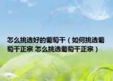 怎么挑选好的葡萄干（如何挑选葡萄干正宗 怎么挑选葡萄干正宗）
