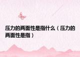 压力的两面性是指什么（压力的两面性是指）