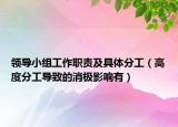 领导小组工作职责及具体分工（高度分工导致的消极影响有）