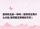 翡翠和玉的一样吗（翡翠同玉有什么分别 翡翠跟玉有哪些不同）