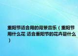 重阳节适合用的背景音乐（重阳节用什么花 适合重阳节的花卉是什么）